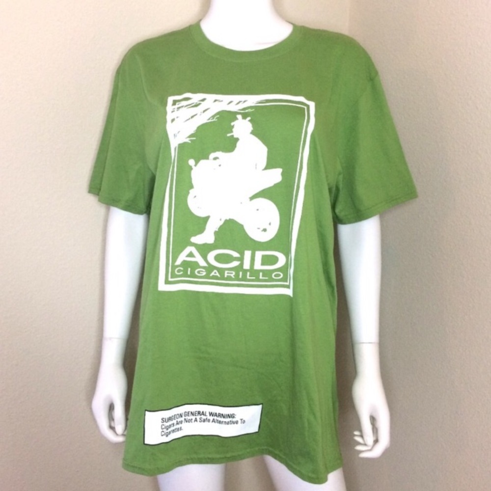 Vintage graphic tee shirt oversized Crew neck long